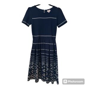 Navy Small LuLa Roe Amelia Dress